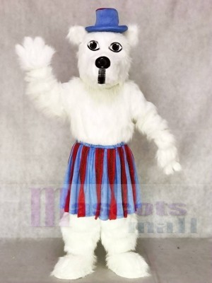 White Scottie Dog with Skirt & Tam Mascot Costumes Animal