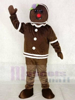 Cute Gingerbread Girl Mascot Costumes Xmas Christmas