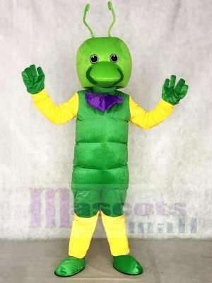 Green Worm Mascot Costumes Insect