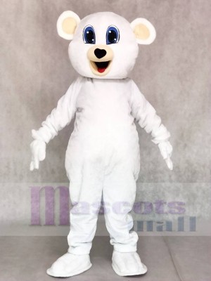 Cute White Bear Mascot Costumes Animal