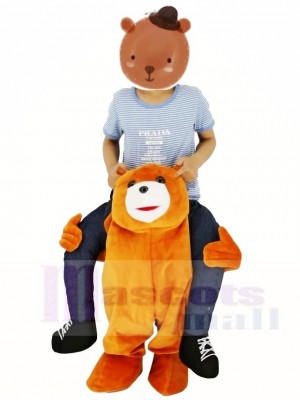 For Children/ Kids Ride on Brown Teddy Bear Carry Me Ride Mascot Costume Stuffed Stag 
