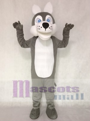 Grey Wolf Mascot Adult Costume Animal 