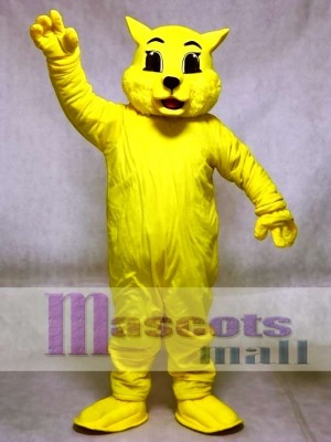 Cute Yellow Wildcat Cat Mascot Costumes Animal