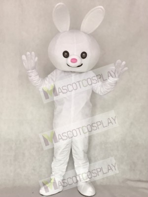 Pink Nose Easter Bunny Rabbit Adult Mascot Costume Animal 