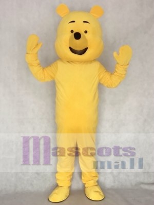 Cartoon Yellow Bear Adult Mascot Costume