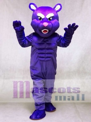 Purple Muscle Panther Mascot Costumes Animal