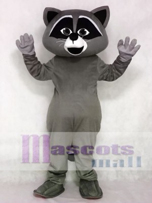 Cute Grey Wild Raccoon Mascot Costume