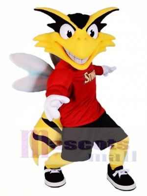 Yellow Bee with White Wings Mascot Costumes Insect