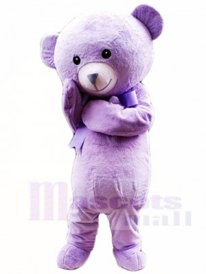 Purple Teddy Bear Mascot Costumes Animal 