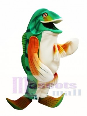 Cute Bass Fish Mascot Costume Green Fish Mascot Costumes Animal