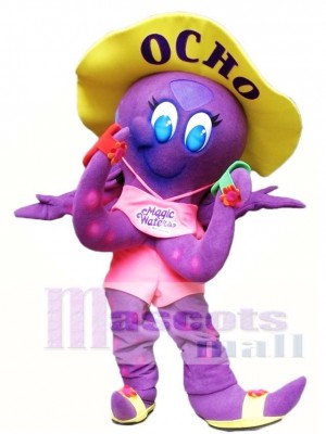 Purple Octopus Mascot Costumes Ocean