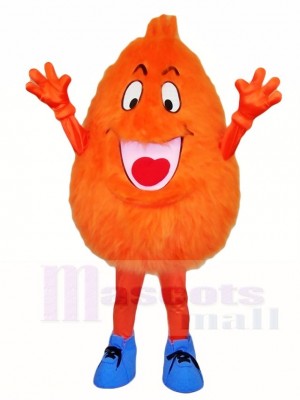 Fluffy Orange Monster Mascot Costumes 