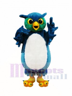 Cute Blue and Green Owl Mascot Costumes  