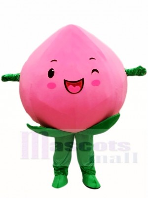 Pink Peach Mascot Costumes Fruit Food