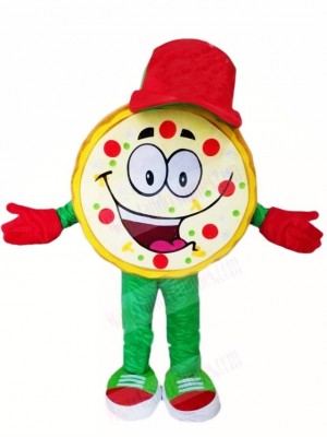 Red Cap Pizza Mascot Costumes Food Snack