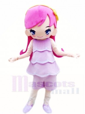 Pink Princess Mascot Costumes Cartoon