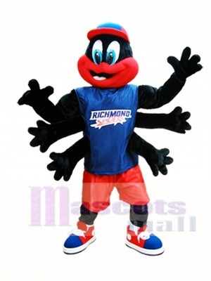 Black Spider Mascot Costume Richmond Spiders Mascot Costumes