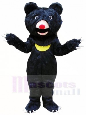 Hairy Black Bear Mascot Costumes Animal 