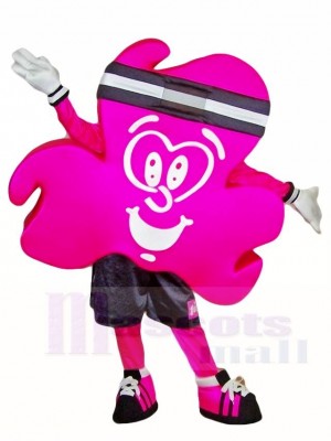 Magenta Shamrock Mascot Costumes