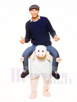 Piggy Back Sheep Carry Me Ride on Lamb Mascot Costumes Halloween 