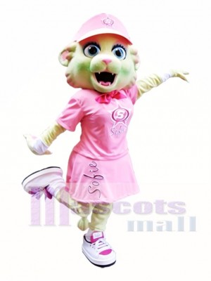 Cute Pink Cat Mascot Costume Pink Kitten Mascot Costumes Animal 