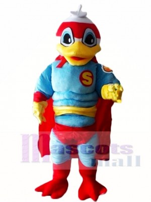 Super Duck Hero with Red Cloak Mascot Costumes 