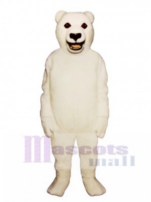 Cute Snarling Polar Bear Mascot Costume Animal 