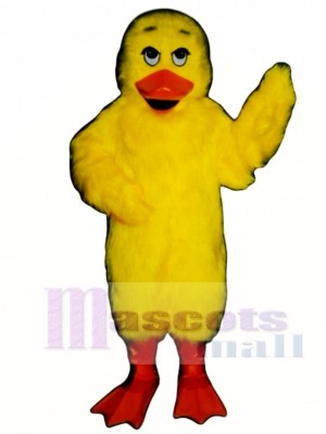 Cute Sleepy Duck Mascot Costume Poultry 