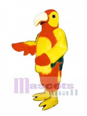 Cute Red Parrot Mascot Costume Bird