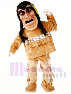 Yellow Feathers Indian Mascot Costume People