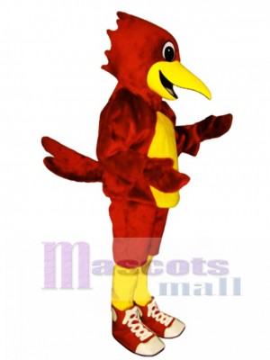 Cute Road Runner with Shoes Mascot Costume Bird