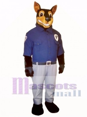 Cute Officer Doberman Dog Mascot Costume Animal