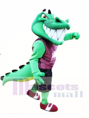 Cute Crocodile Mascot Costume Green Alligator Mascot Costumes Animal