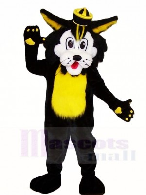 Cute Black Wild Cat Mascot Costumes Animal 