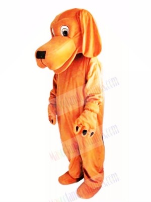 Brown Dog with Long Ears Mascot Costumes Cartoon