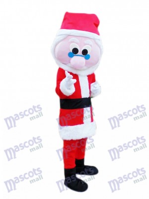 Blue Glasses Father Christmas Santa Claus Xmas Mascot Costume 