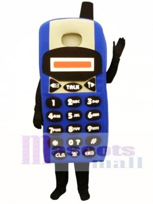 Blue Cell Phone Mascot Costume