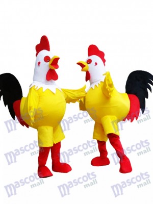 Yellow Cock Rooster with White Head Mascot Costume Animal 