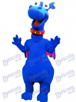 Cute Blue Dragon Stuffy Mascot Costume Animal 
