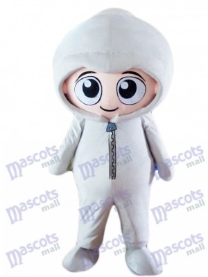 Gray Hoodie Boy Baby Mascot Costume People   