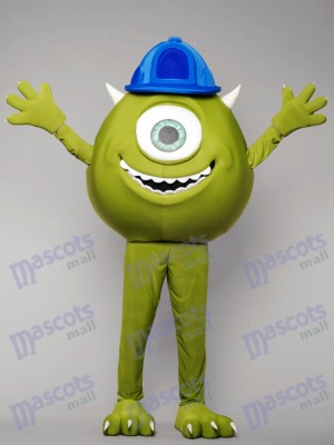 Green Monster Mike Mascot Costume Cartoon Anime