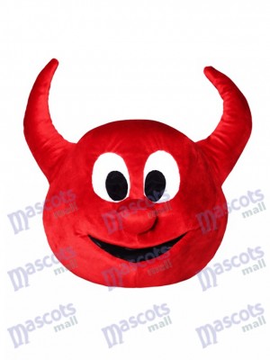 Halloween Red Evil Devil Mascot HEAD ONLY Cartoon Anime