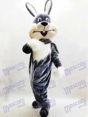 Gray Bunny Easter Rabbit Hare Mascot Costume 