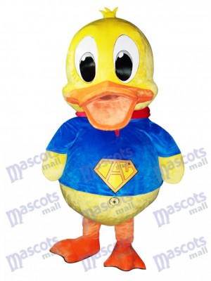 Blue Suit Duck Mascot Costume Animal