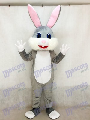 Grey Easter Bunny Rabbit Mascot Costume Animal