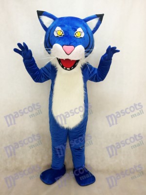 Adult Royal Blue Fierce Wildcat Mascot Costume
