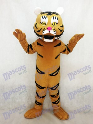 New Yellow Orange Tiger Ted Mascot Costume