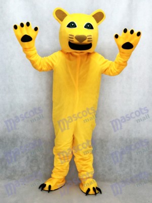 New Yellow Cougar Mascot Costume Animal 