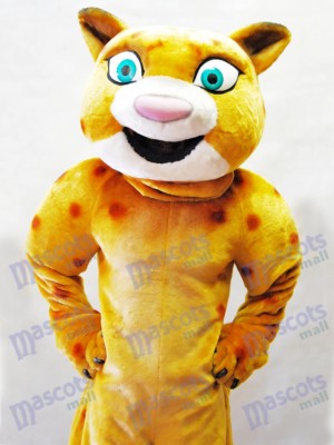 Cute Yellow Leopard Mascot Costume Animal