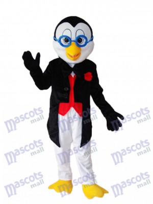 Old Glasses Penguin Mascot Adult Costume Ocean